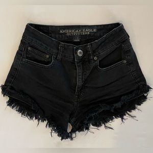 American Eagle High-Rise Festival Distressed Jean Shorts | Size 0